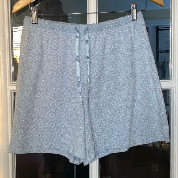 Croft & barrow intimate light blue pj pajama shorts paisley polka dot size small - Picture 1 of 13